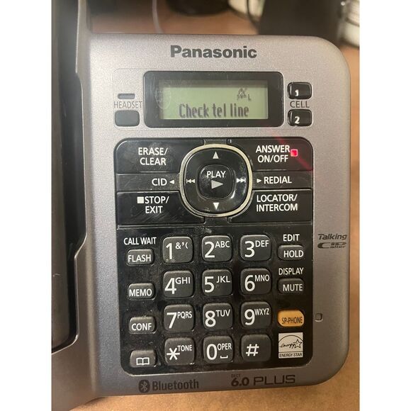 Panasonic KX-TG155SK Working Cordless Phone with Answering Machine Bluetooth ID - Picture 2 of 9